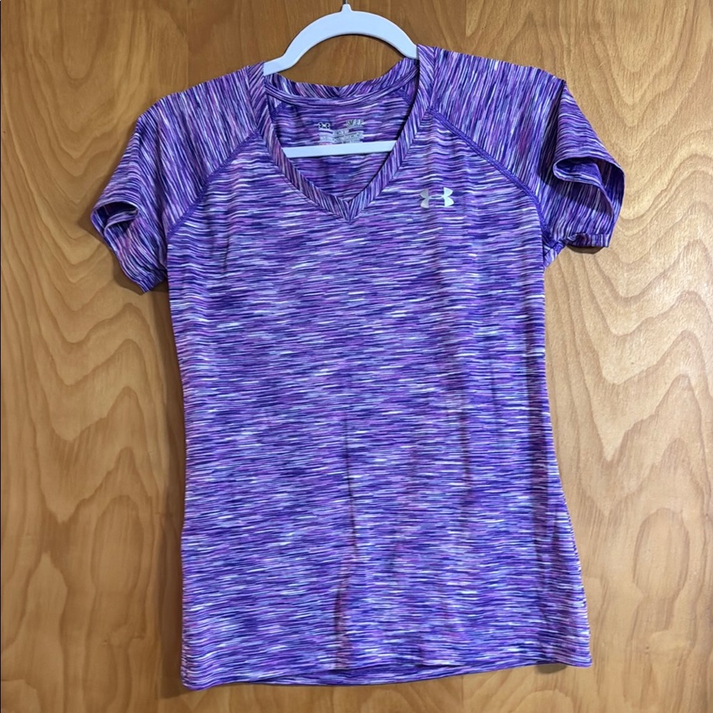 Under Armour Purple Fitted Short Sleeve Tee